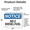 Signmission No 2 Diesel Fuel OSHA Notice Sign, Vinyl Decal, 24in W x 18in L, 2PK OS-2PACK-NS-D-1824-L-14339 - alternate 2